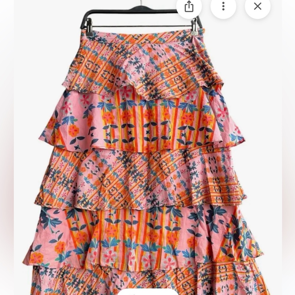 Anthropologie Roompa PemmarajuTiered Maxi skirt Sz XS
